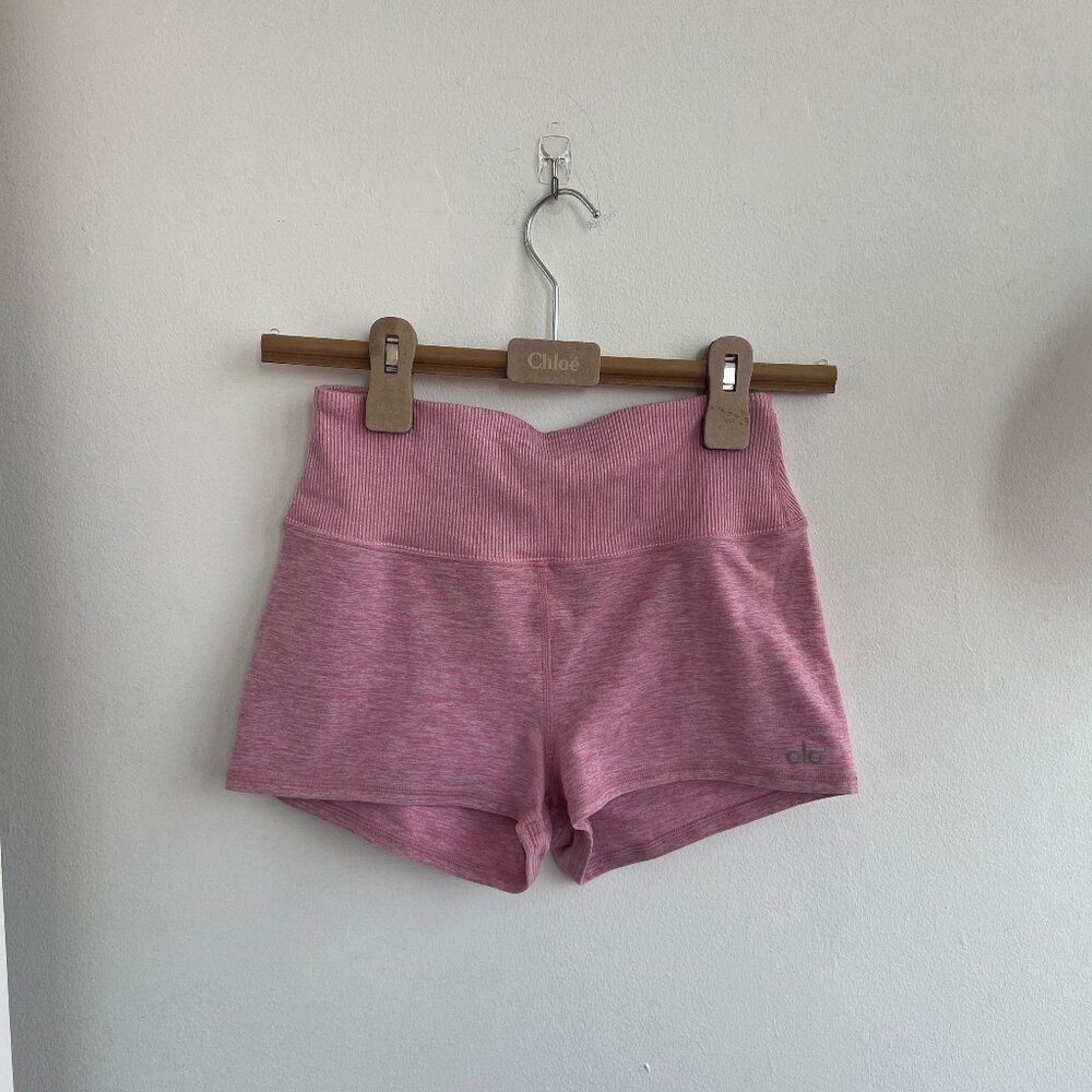 ALO Yoga Heather Pink Shorts